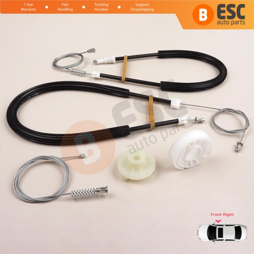 Window Regulator Repair Set Front Right Door for BMW X3 MK2 F25 2010-2014 Pre-Facelift 51337267102