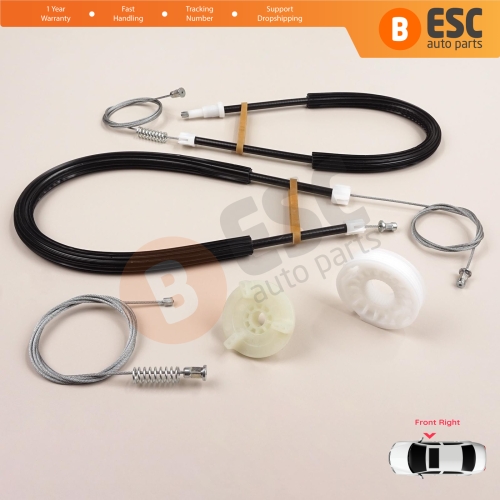 Window Regulator Repair Set Front Right Door for BMW X3 MK2 F25 2010-2014 Pre-Facelift 51337267102