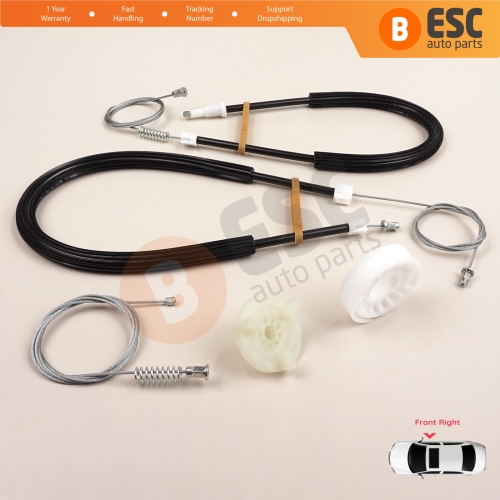 Window Regulator Repair Set Front Right Door for BMW X3 MK2 F25 2010-2014 Pre-Facelift 51337267102