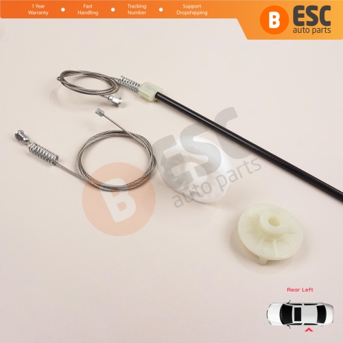 Window Regulator Repair Set Rear Left Door for BMW X3 MK2 F25 2010-2014 Pre-Facelift 51357267103