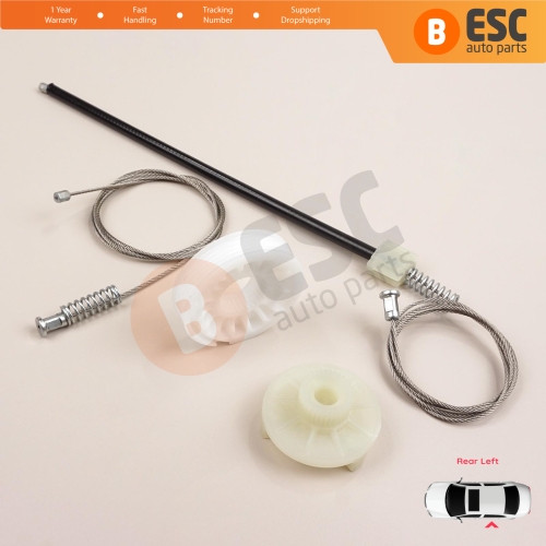 Window Regulator Repair Set Rear Left Door for BMW X3 MK2 F25 2010-2014 Pre-Facelift 51357267103