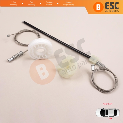 Window Regulator Repair Set Rear Left Door for BMW X3 MK2 F25 2010-2014 Pre-Facelift 51357267103