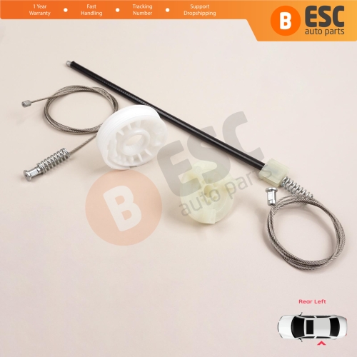 Window Regulator Repair Set Rear Left Door for BMW X3 MK2 F25 2010-2014 Pre-Facelift 51357267103