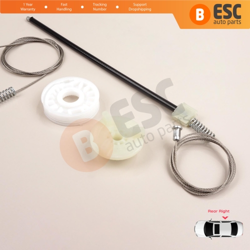 Window Regulator Repair Set Rear Right Door for BMW X3 MK2 F25 2010-2014 Pre-Facelift 51357267104