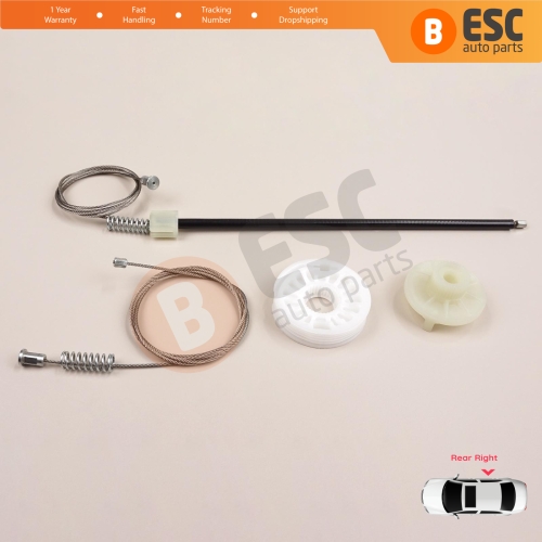 Window Regulator Repair Set Rear Right Door for BMW X3 MK2 F25 2010-2014 Pre-Facelift 51357267104
