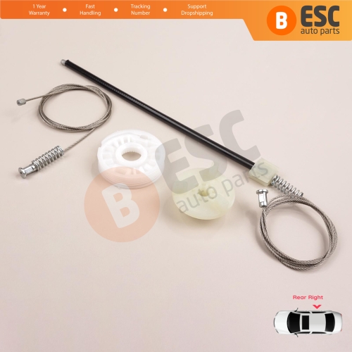 Window Regulator Repair Set Rear Right Door for BMW X3 MK2 F25 2010-2014 Pre-Facelift 51357267104