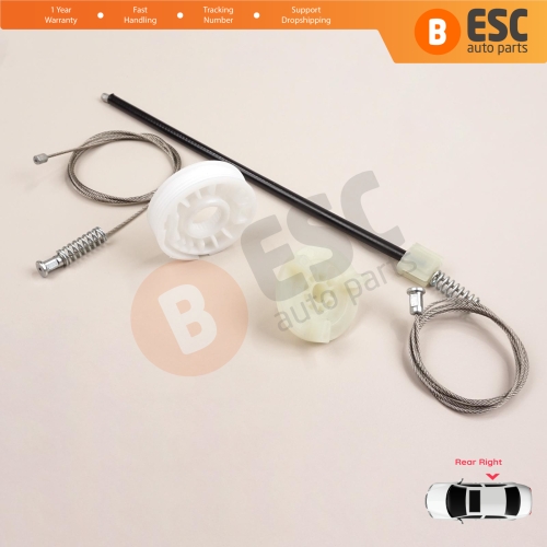 Window Regulator Repair Set Rear Right Door for BMW X3 MK2 F25 2010-2014 Pre-Facelift 51357267104