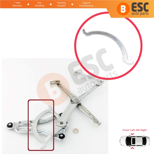 Power Window Regulator Repair Gear Part Front Door for Mercedes E Class W124 S124 1986-1995 4/5 Door 1247200346 1247200446
