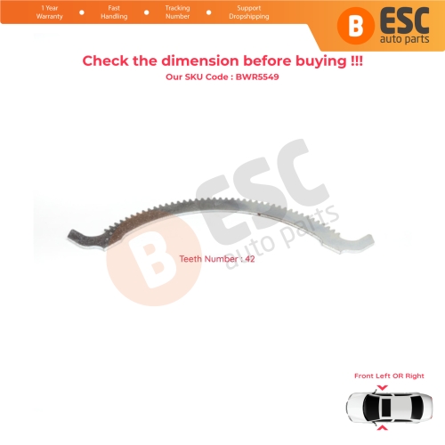 Power Window Regulator Repair Gear Part Front Door for Mercedes E Class W124 S124 1986-1995 4/5 Door 1247200346 1247200446