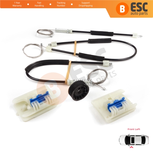 Window Regulator Repair Set Front Left Door for VW Golf MK7 5G 2012-2021 4/5 Door 5G4837461