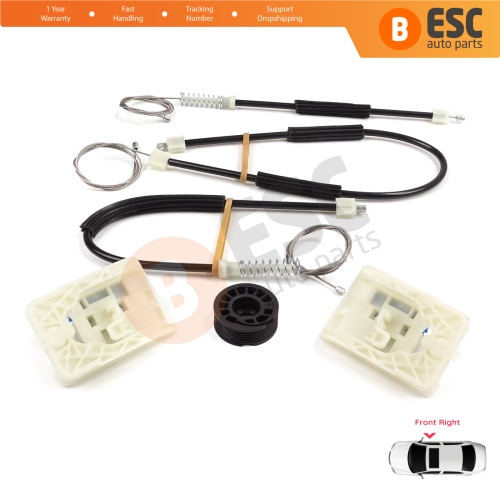 Window Regulator Repair Set Front Right Door for VW Golf MK7 5G 2012-2021 4/5 Door 5G4837462