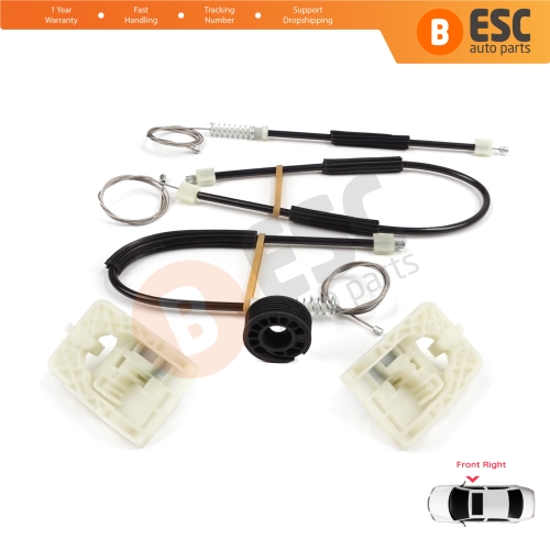 Window Regulator Repair Set Front Right Door for VW Golf MK7 5G 2012-2021 4/5 Door 5G4837462