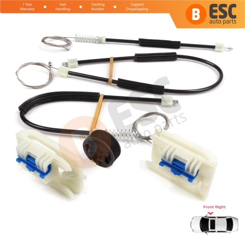 Window Regulator Repair Set Front Right Door for VW Golf MK7 5G 2012-2021 4/5 Door 5G4837462