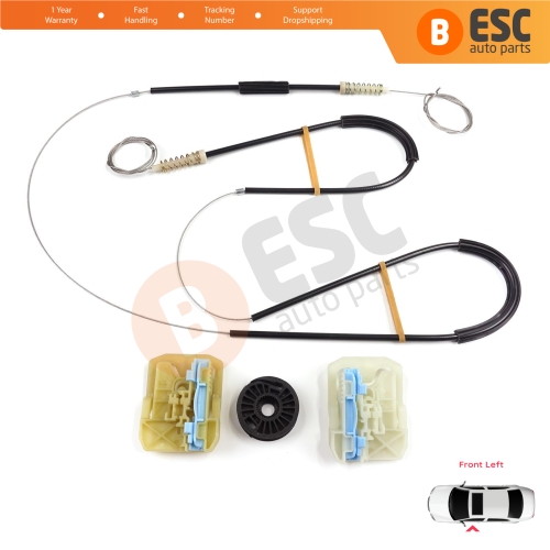Window Regulator Repair Set Front Left Door for Skoda Octavia MK3 III 5E 2012-2021 4/5 Door 5E0837461