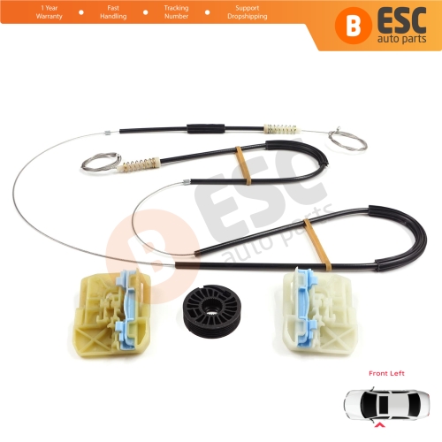 Window Regulator Repair Set Front Left Door for Skoda Octavia MK3 III 5E 2012-2021 4/5 Door 5E0837461