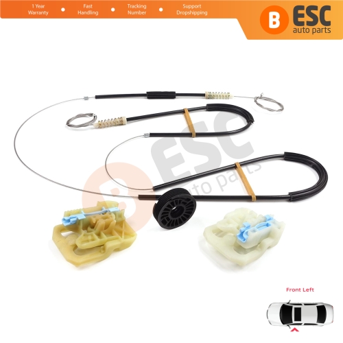 Window Regulator Repair Set Front Left Door for Skoda Octavia MK3 III 5E 2012-2021 4/5 Door 5E0837461