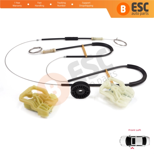 Window Regulator Repair Set Front Left Door for Skoda Octavia MK3 III 5E 2012-2021 4/5 Door 5E0837461