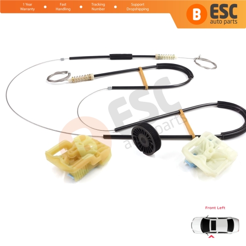 Window Regulator Repair Set Front Left Door for Skoda Octavia MK3 III 5E 2012-2021 4/5 Door 5E0837461