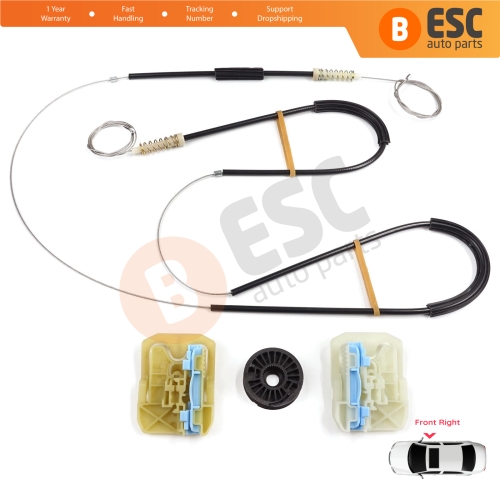 Window Regulator Repair Set Front Right Door for Skoda Octavia MK3 III 5E 2012-2021 4/5 Door 5E0837462