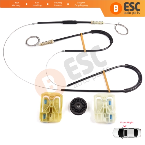 Window Regulator Repair Set Front Right Door for Skoda Octavia MK3 III 5E 2012-2021 4/5 Door 5E0837462