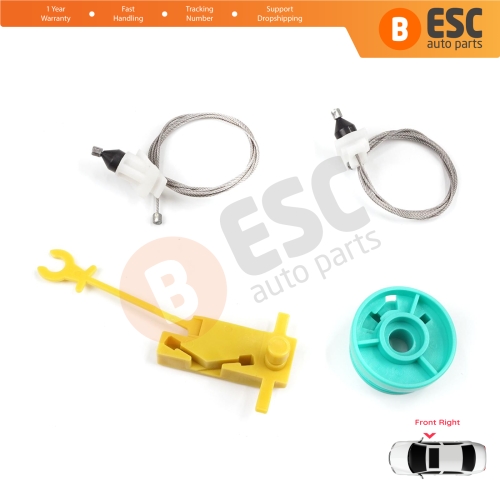 Manual Window Regulator Repair Set Front Right Door for Fiat Ducato MK2 230 244 Peugeot Boxer Citroen Jumper Relay 1994-2006