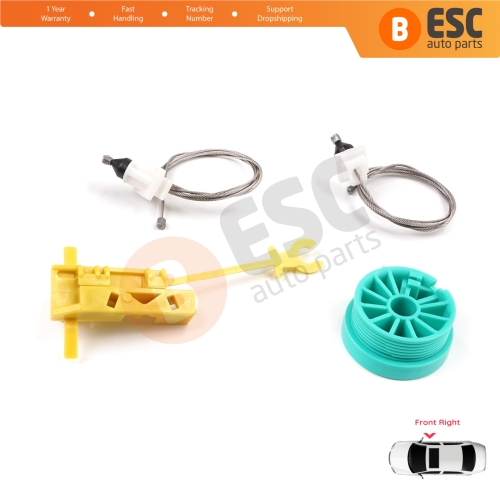 Manual Window Regulator Repair Set Front Right Door for Fiat Ducato MK2 230 244 Peugeot Boxer Citroen Jumper Relay 1994-2006