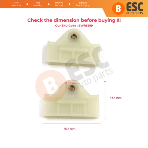 Rear Window Regulator Glass Runner Holder Clips for Hyundai Tucson MK3 TL Nexo MK1 FE Kia Sportage MK4 QL Niro MK1 DE 83412-A4000