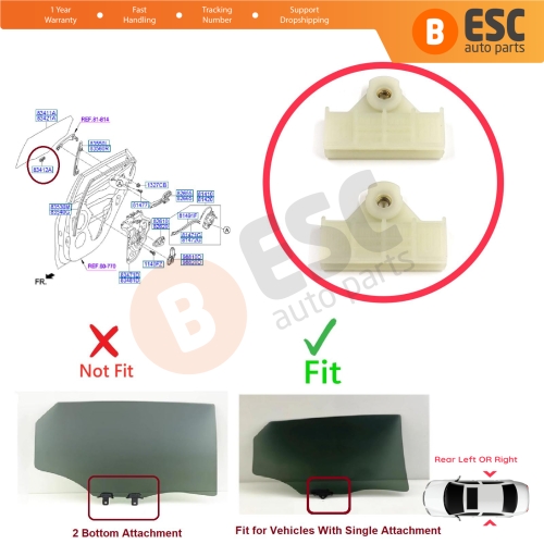 Rear Window Regulator Glass Runner Holder Clips for Hyundai Tucson MK2 IX35 LM Elantra MK4 HD Kia Sportage MK3 SL 83412-2H000