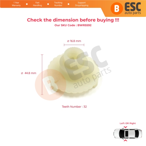 Window Regulator Motor Cog Repair Gear for Iveco EuroBus 2003-2012