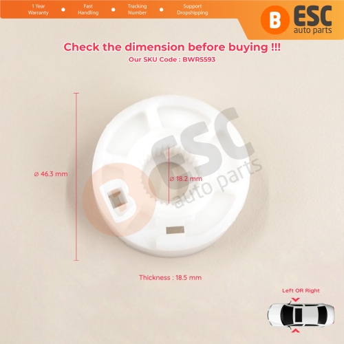 Window Regulator Repair  Cable Roll Gear Reel Wheel Pulley for Iveco EuroBus 2003-2012