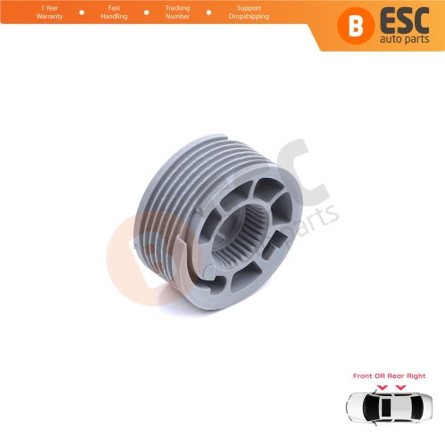 Window Regulator Repair Cable Roll Gear Reel Wheel Pulley Right Door for Land Rover Discovery MK5 L462 2017-On