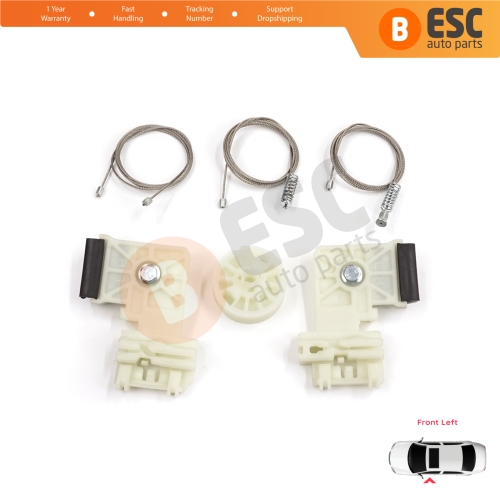 Window Regulator Repair Set Front Left for Hyundai Elantra MD Sonata YF 2010-2016 4-Door Sedan 82471-3Y010