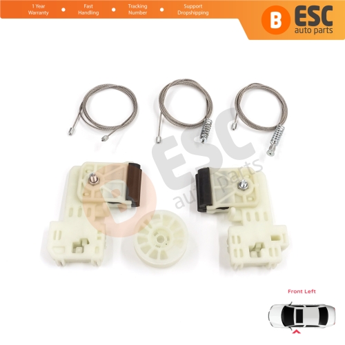 Window Regulator Repair Set Front Left for Hyundai Elantra MD Sonata YF 2010-2016 4-Door Sedan 82471-3Y010