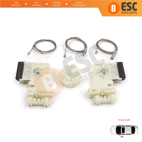 Window Regulator Repair Set Front Left for Hyundai Elantra MD Sonata YF 2010-2016 4-Door Sedan 82471-3Y010