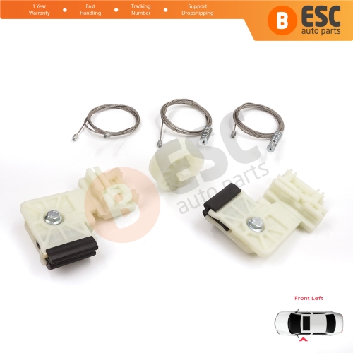 Window Regulator Repair Set Front Left for Hyundai Elantra MD Sonata YF 2010-2016 4-Door Sedan 82471-3Y010