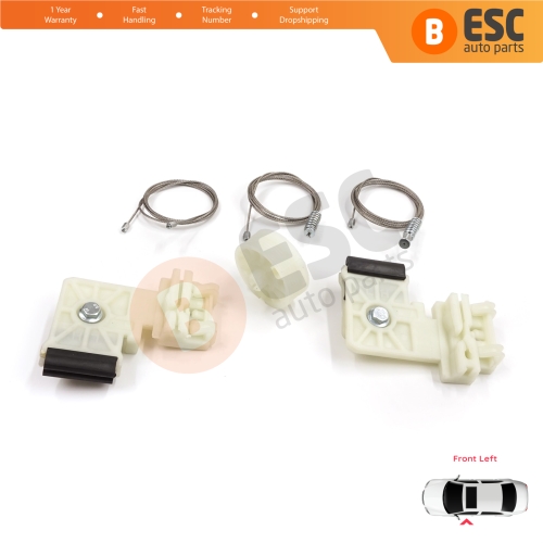 Window Regulator Repair Set Front Left for Hyundai Elantra MD Sonata YF 2010-2016 4-Door Sedan 82471-3Y010