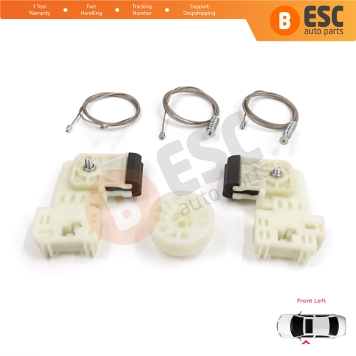 Window Regulator Repair Set Front Left for Hyundai Elantra MD Sonata YF 2010-2016 4-Door Sedan 82471-3Y010