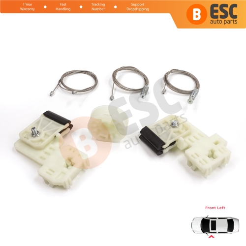 Window Regulator Repair Set Front Left for Hyundai Elantra MD Sonata YF 2010-2016 4-Door Sedan 82471-3Y010