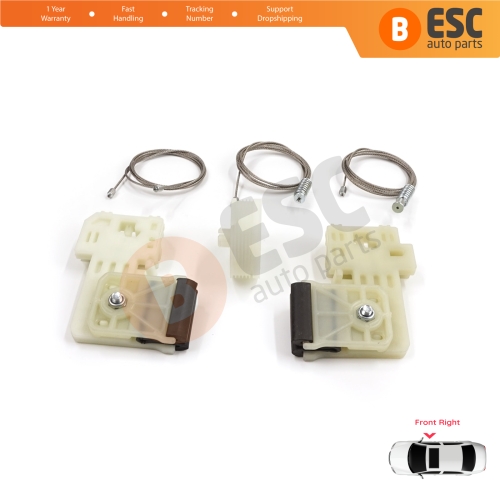 Window Regulator Repair Set Front Right for Hyundai Elantra MD Sonata YF 2010-2016 4-Door Sedan 82481-3Y010