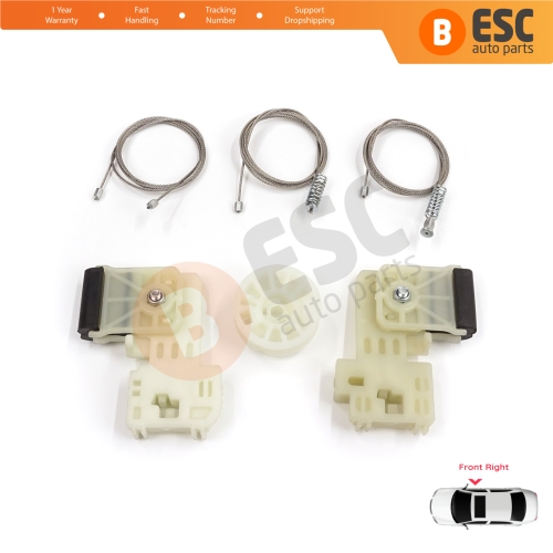 Window Regulator Repair Set Front Right for Hyundai Elantra MD Sonata YF 2010-2016 4-Door Sedan 82481-3Y010