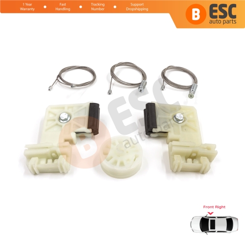 Window Regulator Repair Set Front Right for Hyundai Elantra MD Sonata YF 2010-2016 4-Door Sedan 82481-3Y010