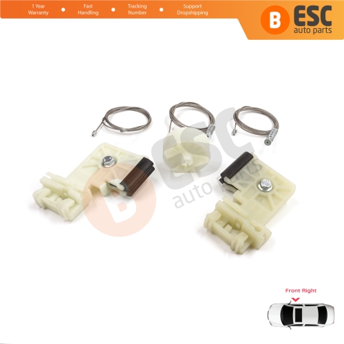 Window Regulator Repair Set Front Right for Hyundai Elantra MD Sonata YF 2010-2016 4-Door Sedan 82481-3Y010