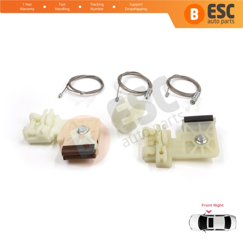 Window Regulator Repair Set Front Right for Hyundai Elantra MD Sonata YF 2010-2016 4-Door Sedan 82481-3Y010