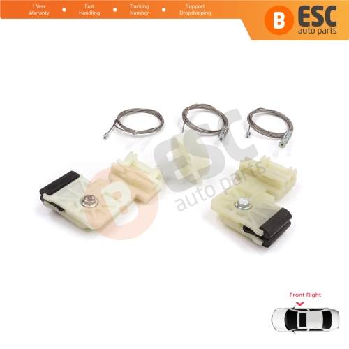 Window Regulator Repair Set Front Right for Hyundai Elantra MD Sonata YF 2010-2016 4-Door Sedan 82481-3Y010