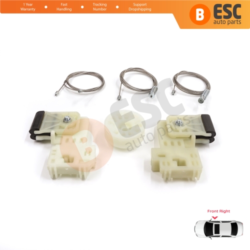 Window Regulator Repair Set Front Right for Hyundai Elantra MD Sonata YF 2010-2016 4-Door Sedan 82481-3Y010