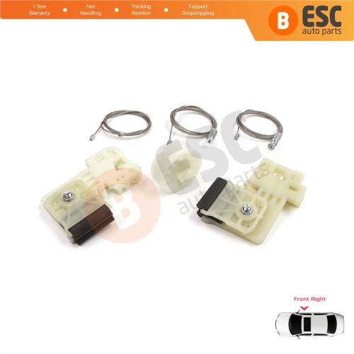 Window Regulator Repair Set Front Right for Hyundai Elantra MD Sonata YF 2010-2016 4-Door Sedan 82481-3Y010