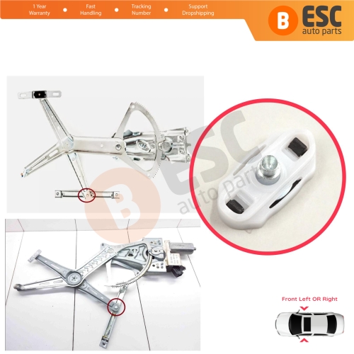 Front Window Regulator Sliding Pivot Guide Jaw Clips for Vauxhall Opel Astra H 2004-2014 Vectra C Z02 2002-2009 4/5 Door