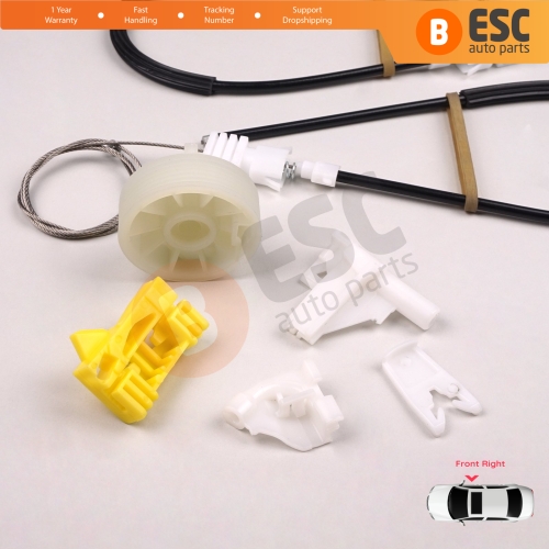 Power Window Regulator Repair Set Right Door for Renault Clio MK2 BB CB SB 1998-2012 2/3-Door HB Coupe Van 7700842246