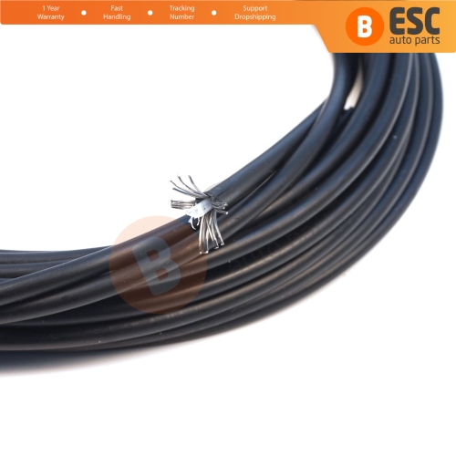 10 Meters Steel Cable Rope Wire Sound Isolation Protection Hose Inner Diameter 1.2 mm Outer Dia 4 mm for Universal Many Car Auto Motorcycle Models
