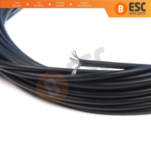 10 Meters Steel Cable Rope Wire Sound Isolation Protection Hose Inner Diameter 1.2 mm Outer Dia 4 mm for Universal Many Car Auto Motorcycle Models